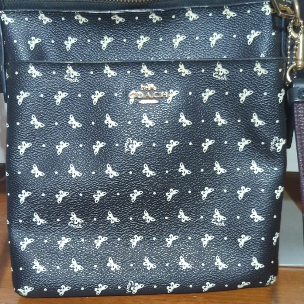Coach New York Black butterfly crossbody bag